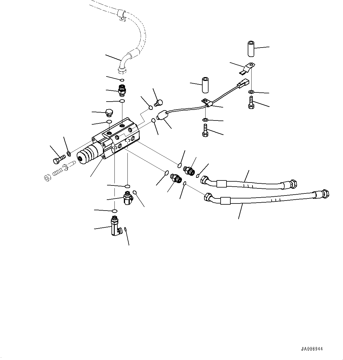 Wheel Loaders Komatsu / WA380-7 S/N H62051-UP(WA380_7H) / Rops Cab and Floor Frame Group, Brake Valve(K006016 : K0210-001016)