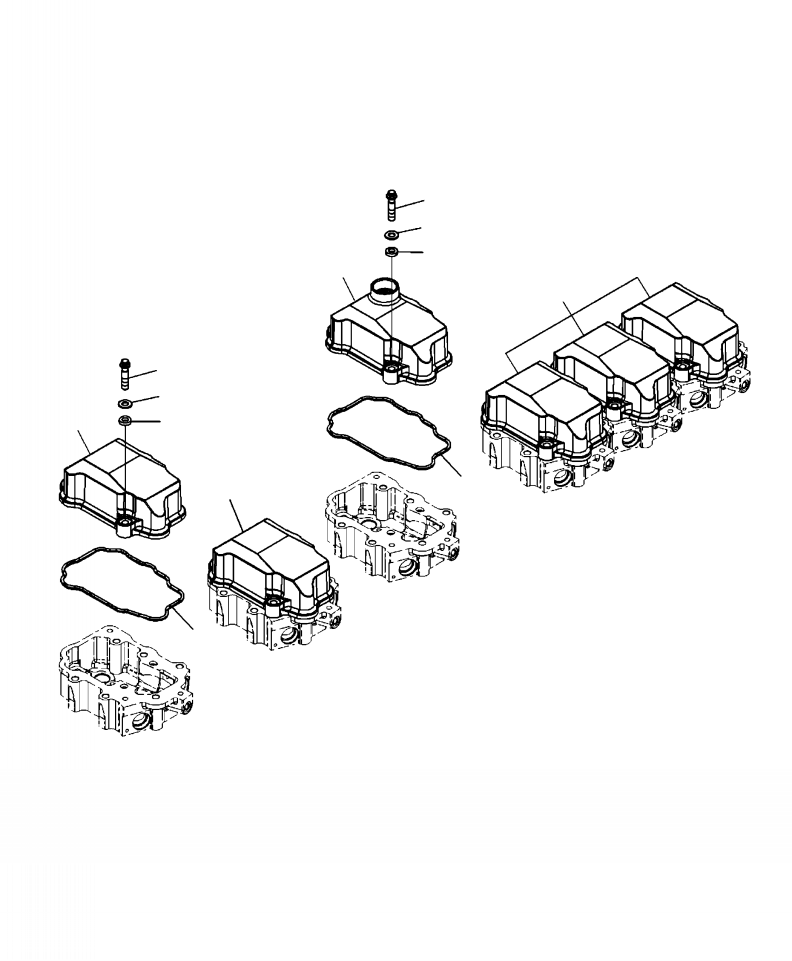 Wheel Loaders Komatsu / WA470-6 S/N A46001-UP(WA470-6N) / A1110-A3C7A ROCKER ARM HOUSING COVER(A-005 : A1110-A3C7A)
