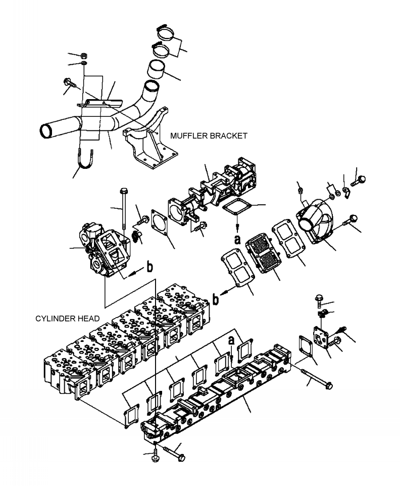 Wheel Loaders Komatsu / WA470-6 S/N A46001-UP(WA470-6N) / A1310-A3S1 AIR INTAKE MANIFOLD AND CONNECTION(A-009 : A1310-A3S1)