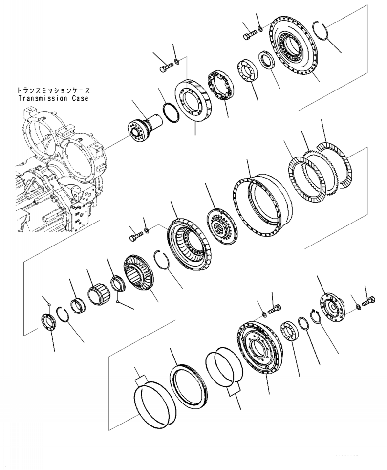 Wheel Loaders Komatsu / WA470-7 S/N A47001-UP(WA470-7) / F4300-001001 TORQUE CONVERTER AND TRANSMISSION PUMP AND TURBINE(F-007 : F4300-001001)