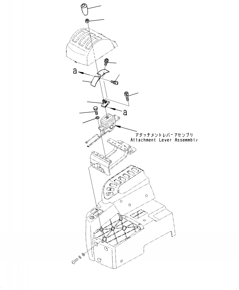 Wheel Loaders Komatsu / WA470-7 S/N A47001-UP(WA470-7) / K4202-001006 LOADER CONTROL UNIT WITH 3-EPC LEVER LOADER CONTROL, ATTACHMENT LEVER(K-165 : K4202-001006)