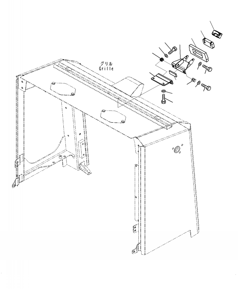 Wheel Loaders Komatsu / WA470-7 S/N A47001-UP(WA470-7) / M4100-001008 HOOD REARVIEW CAMERA(M-015 : M4100-001008)