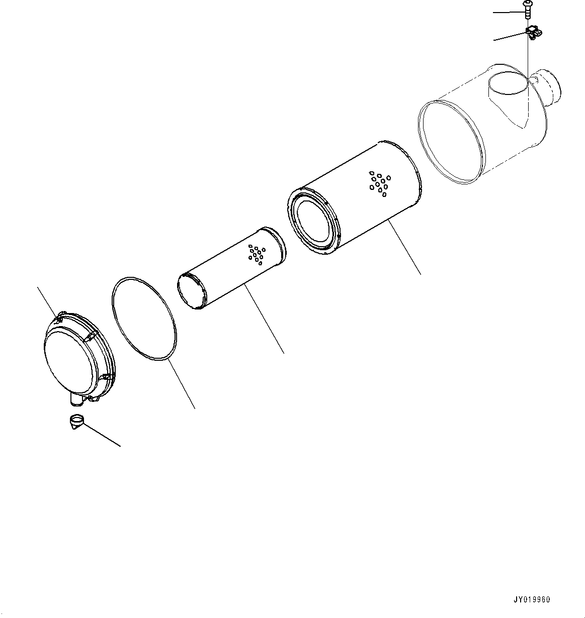 Wheel Loaders Komatsu / WA470-7 S/N H52051-UP(WA470_7H) / Engine Related Parts, Air Cleaner(B002005 : B0110-001005)