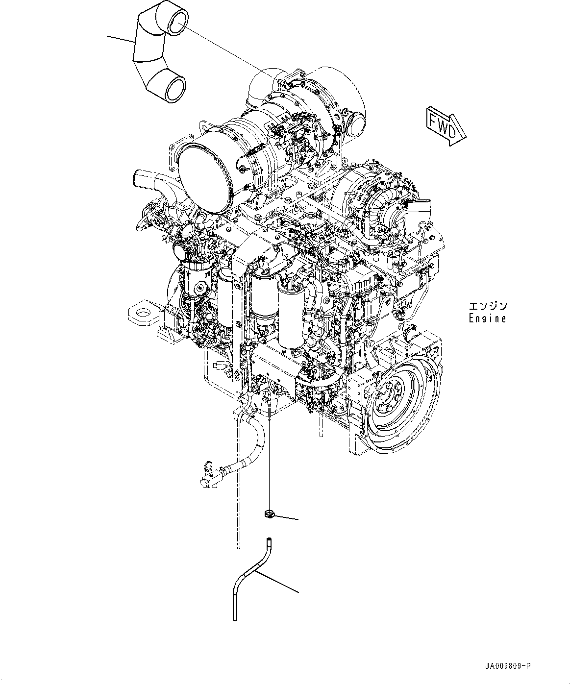 Wheel Loaders Komatsu / WA470-7 S/N H52051-UP(WA470_7H) / Engine Related Parts, Engine Mounting(B002008 : B0110-001008)
