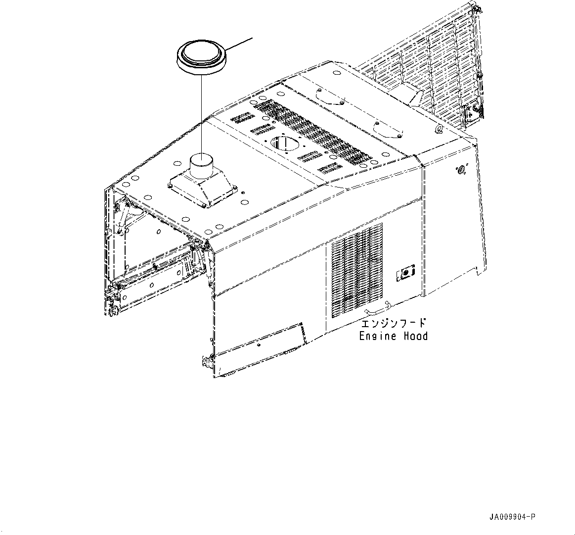 Wheel Loaders Komatsu / WA470-7 S/N H52051-UP(WA470_7H) / Cap, for Hood(B004001 : B0250-002001)