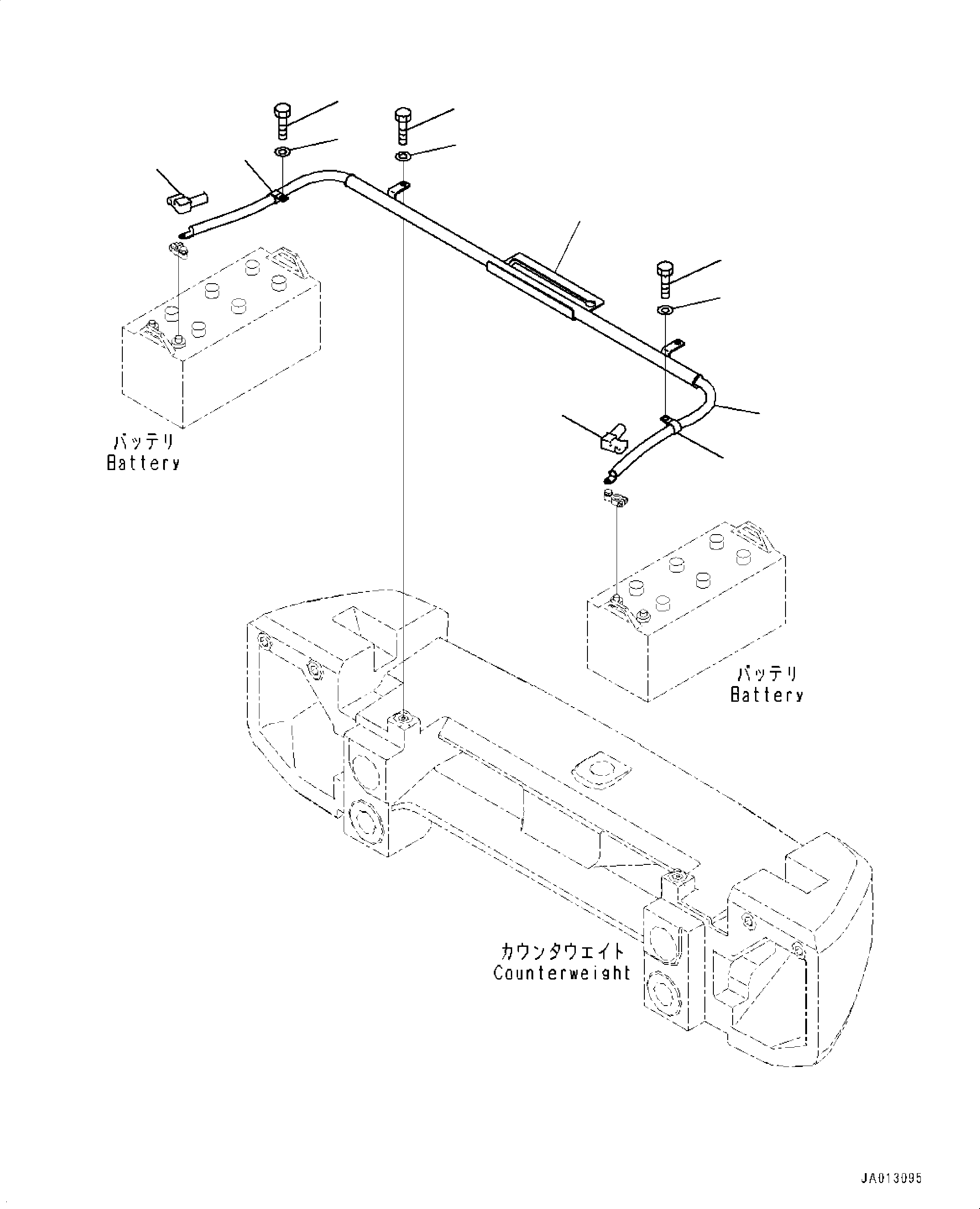 Wheel Loaders Komatsu / WA470-7 S/N H52051-UP(WA470_7H) / Battery Box, for EU Road Regulation, Battery Cable(E003004 : E0120-002004)