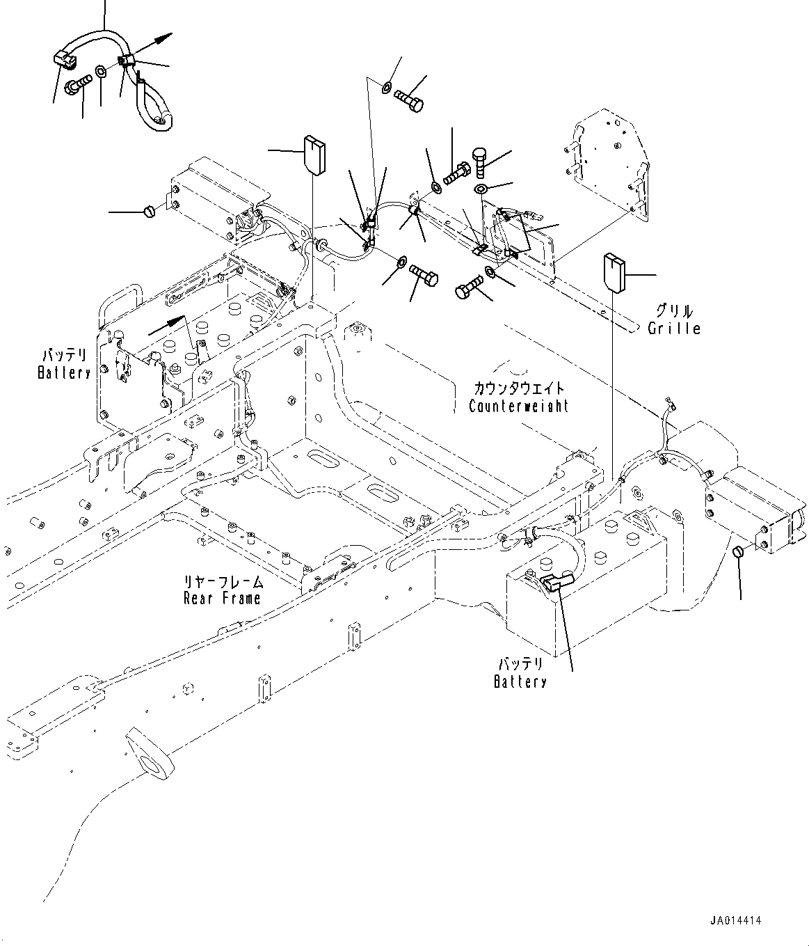 Wheel Loaders Komatsu / WA470-7 S/N H52051-UP(WA470_7H) / Battery Box, for EU Road Regulation, Cover(E003008 : E0120-002008)
