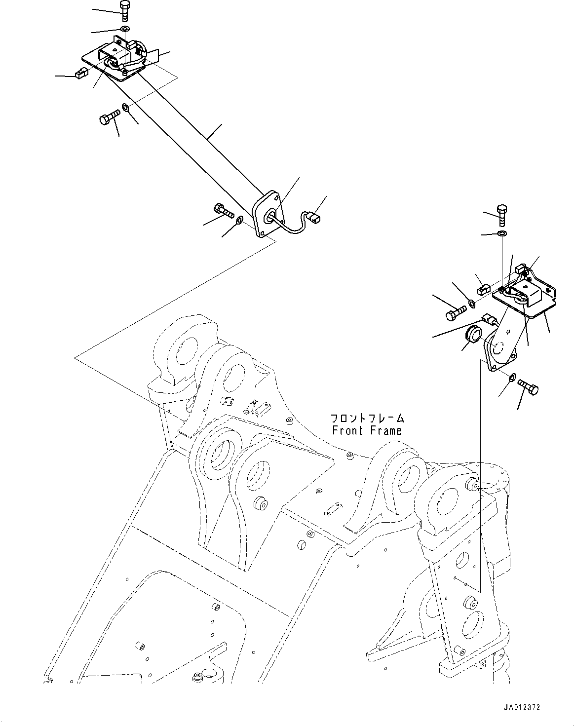 Wheel Loaders Komatsu / WA470-7 S/N H52051-UP(WA470_7H) / Front Lamp, Left Hand Driving, Wiring Harness(E008001 : E0300-002001)