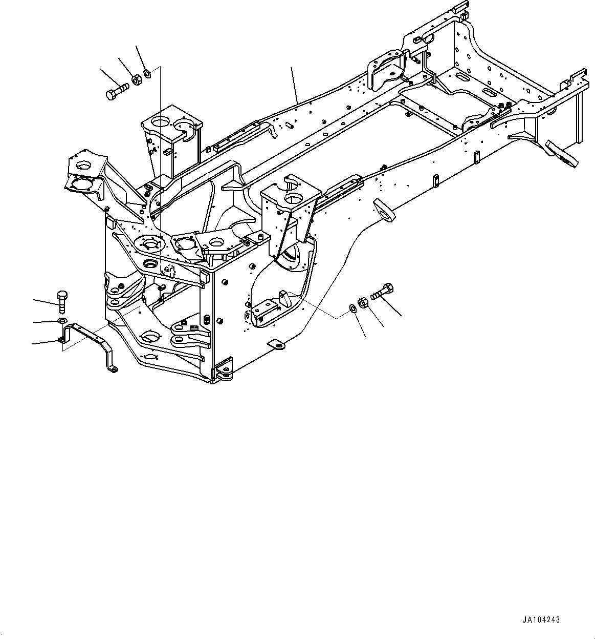Wheel Loaders Komatsu / WA475-10E0 S/N 120001 - UP(WA4751EJ) / REAR FRAME(J4120-002001 : J4120-002001)