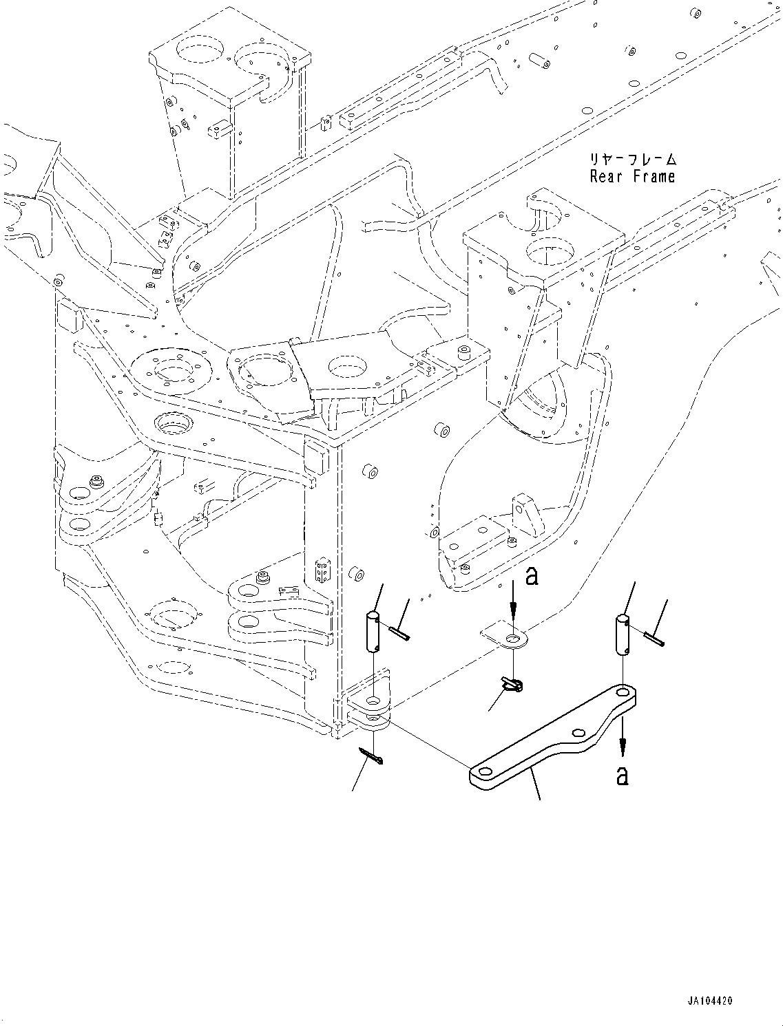 Wheel Loaders Komatsu / WA475-10E0 S/N 120001 - UP(WA4751EJ) / ARTICULATE LOCK BAR AND FRAME COVER, BAR AND PIN(J4190-003001 : J4190-003001)