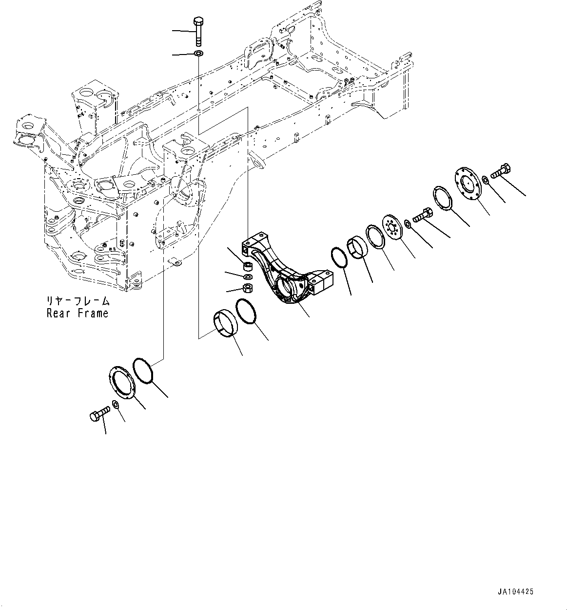 Wheel Loaders Komatsu / WA475-10E0 S/N 120001 - UP(WA4751EJ) / REAR AXLE SUPPORT(J4210-001001 : J4210-001001)
