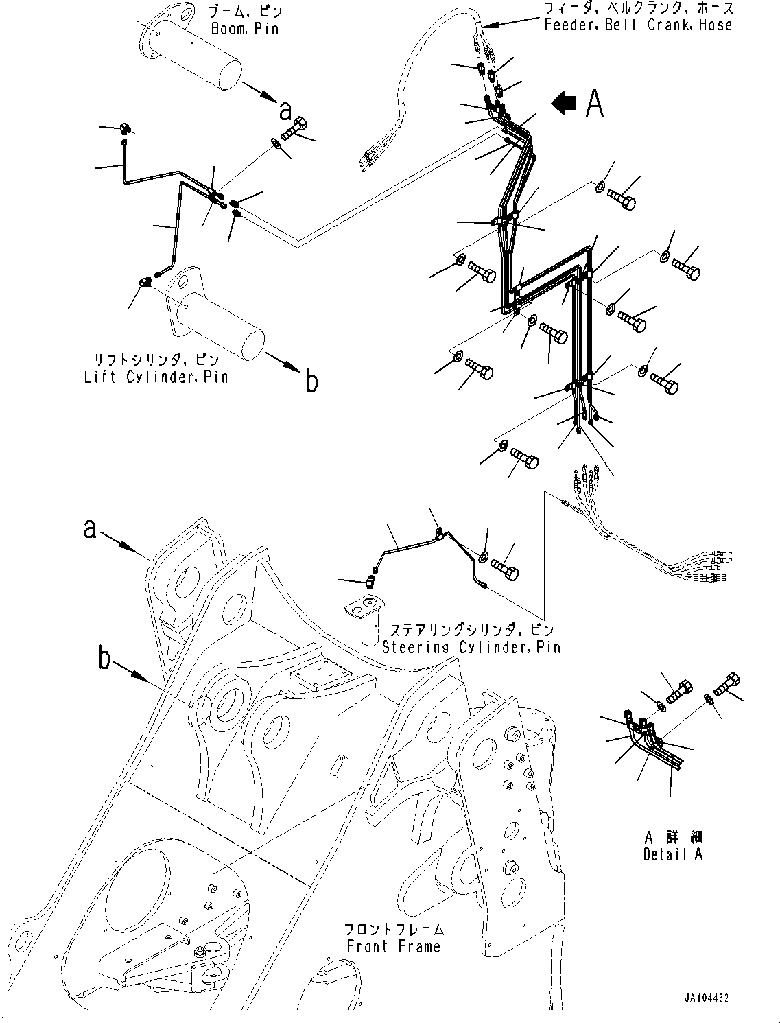 Wheel Loaders Komatsu / WA475-10E0 S/N 120001 - UP(WA4751EJ) / REMOTE GREASING SYSTEM, FRONT FRAME SIDE(J4710-003006 : J4710-003006)