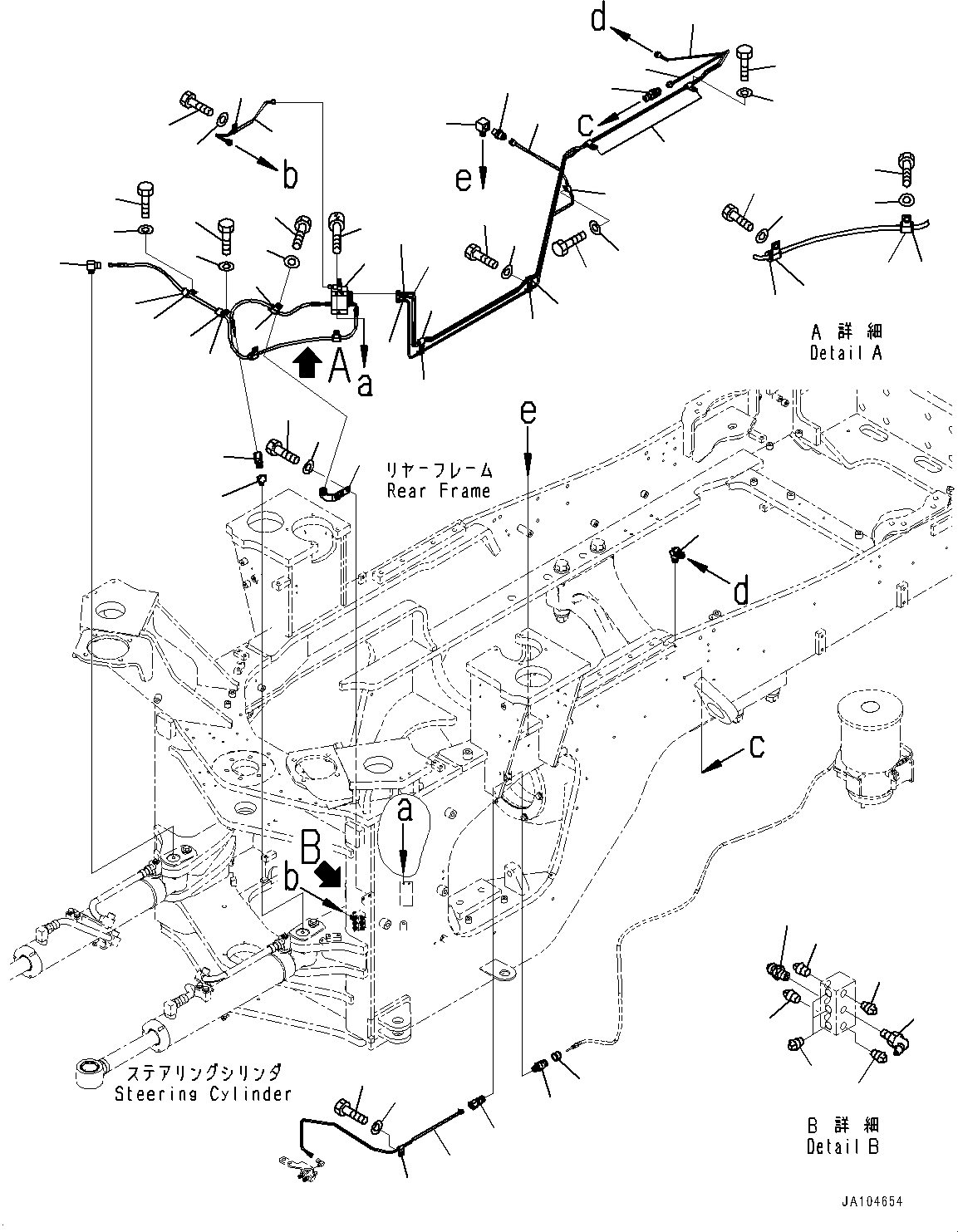 Wheel Loaders Komatsu / WA475-10E0 S/N 120001 - UP(WA4751EJ) / REMOTE GREASING SYSTEM, FEEDER, REAR(J4710-002009 : J4710-002009)