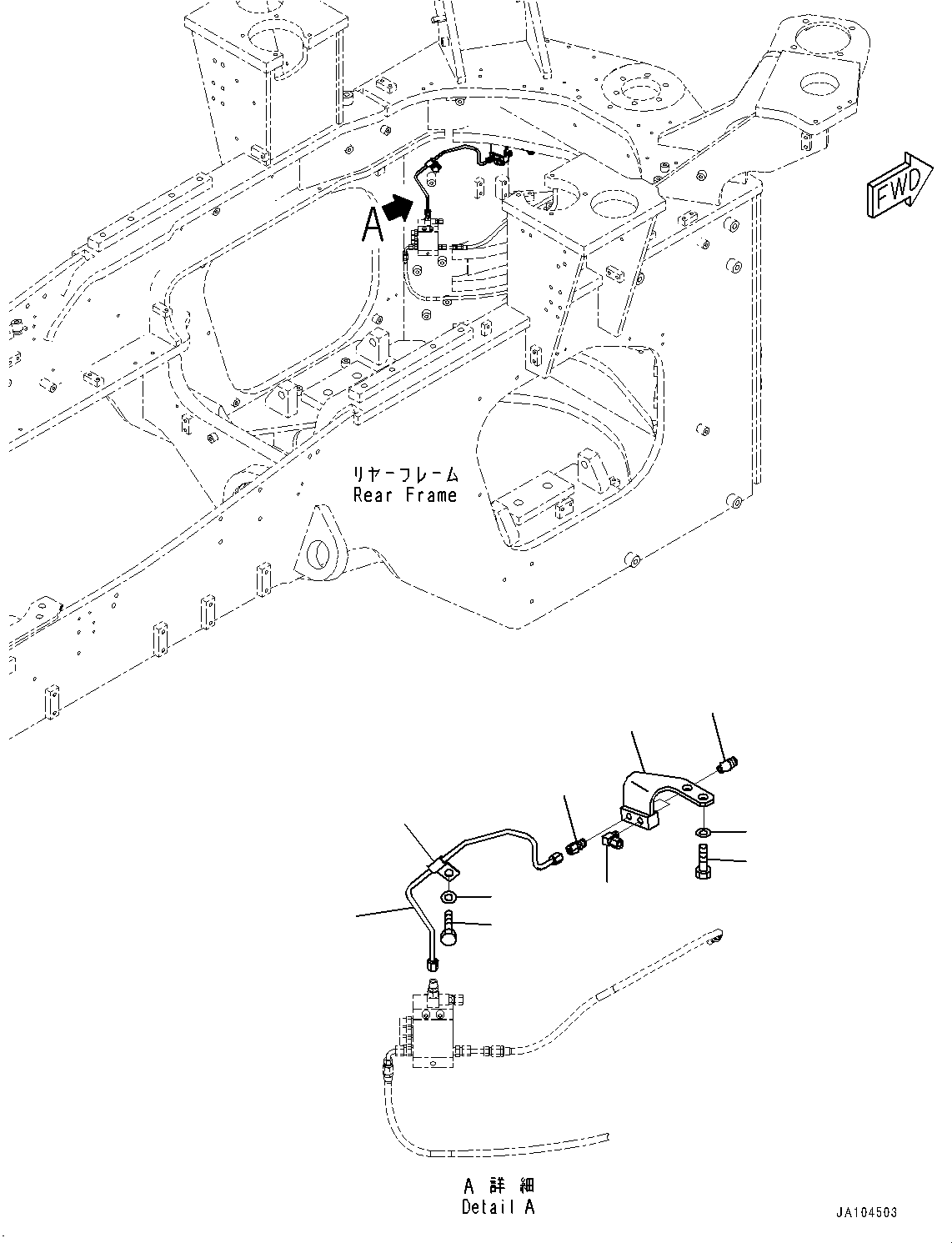 Wheel Loaders Komatsu / WA475-10E0 S/N 120001 - UP(WA4751EJ) / REMOTE GREASING SYSTEM, FEEDER PIPING (2/2)(J4710-003010 : J4710-003010)