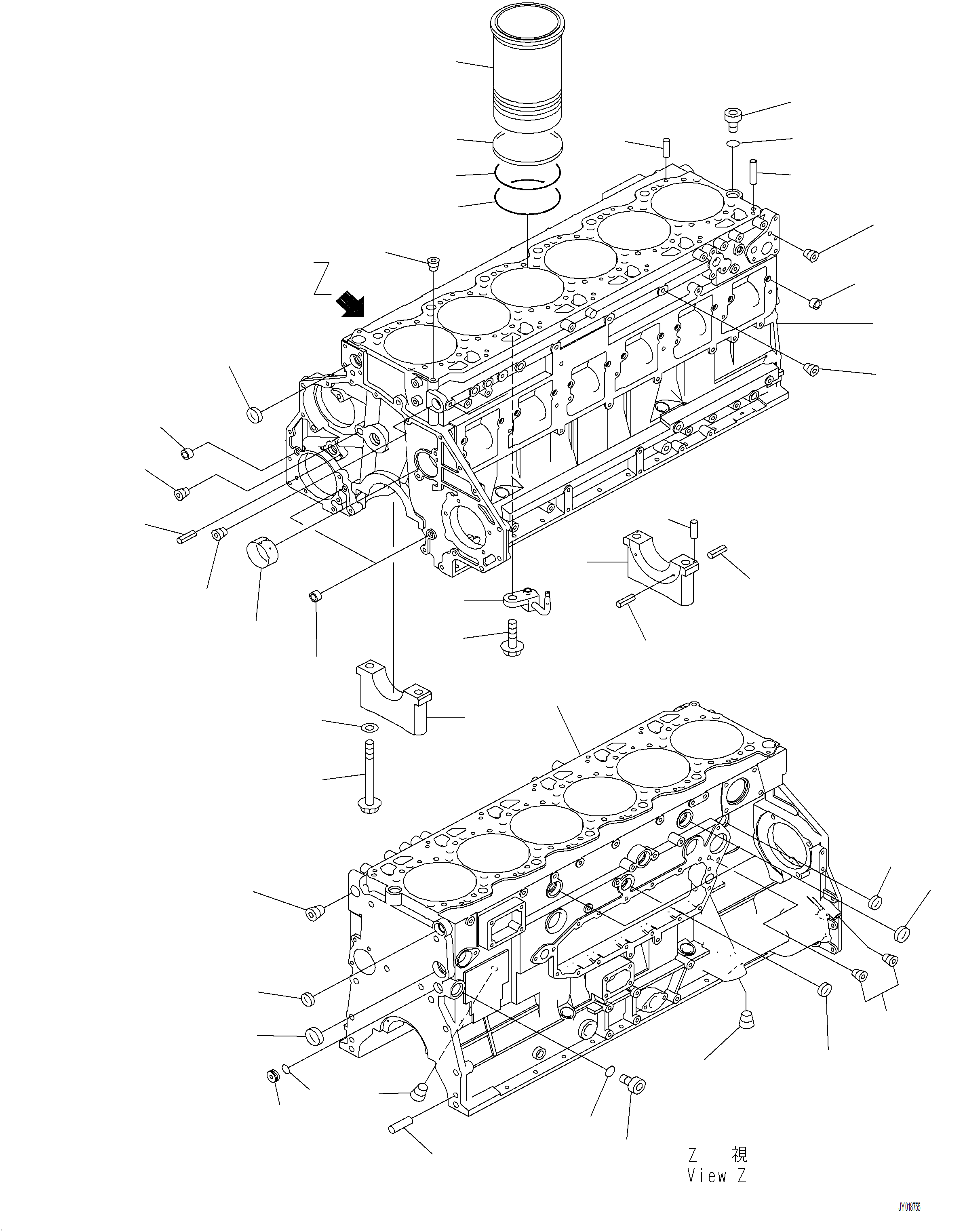 Wheel Loaders Komatsu / WA480-8 SN A48001-UP(WA480-8) / A2010-001001 CYLINDER BLOCK(A-058 : A2010-001001)