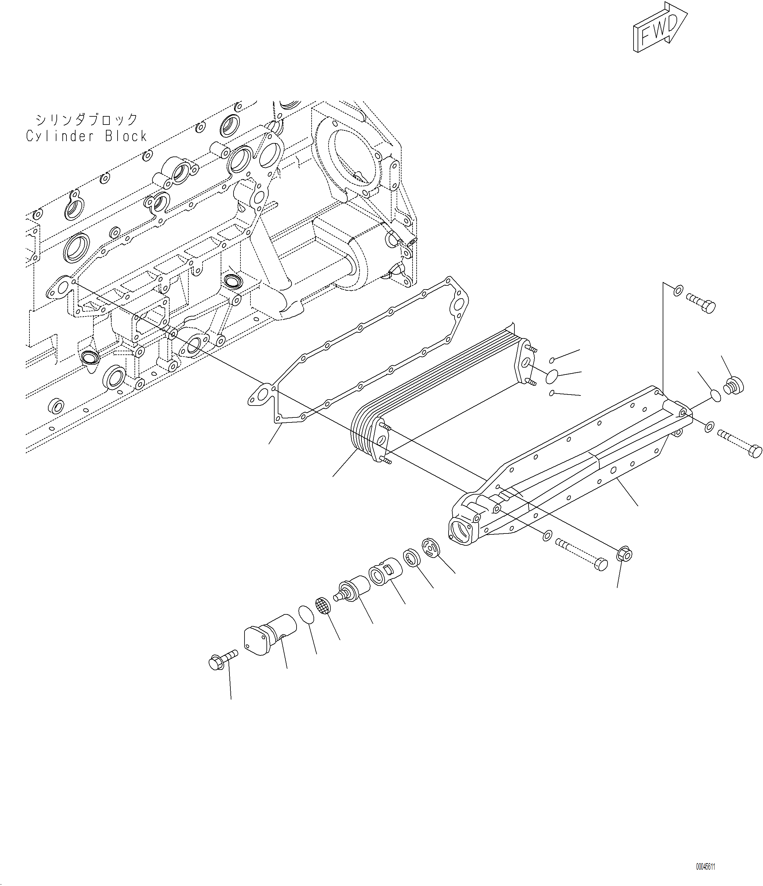 Wheel Loaders Komatsu / WA480-8 SN A48001-UP(WA480-8) / A3310-001001 ENGINE OIL COOLER(A-106 : A3310-001001)