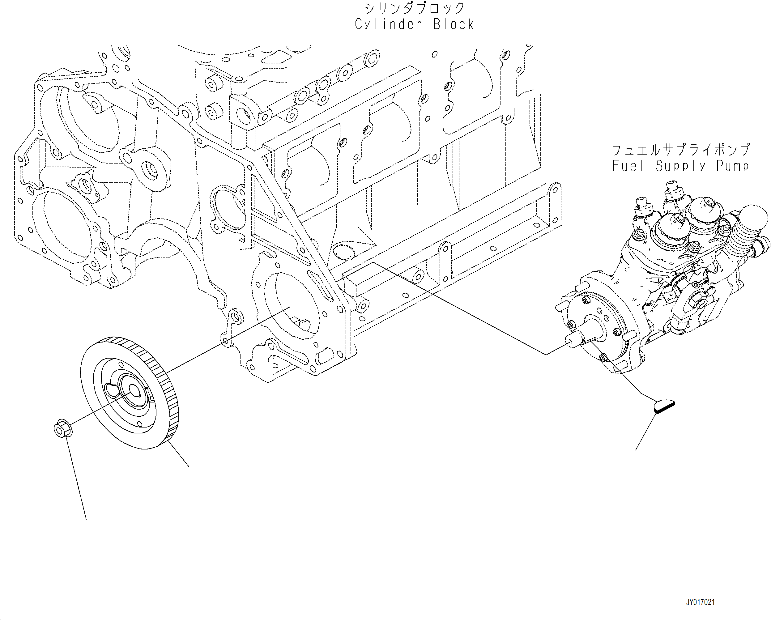 Wheel Loaders Komatsu / WA480-8 SN A48001-UP(WA480-8) / A4080-001001 FUEL SUPPLY PUMP DRIVE(A-132 : A4080-001001)