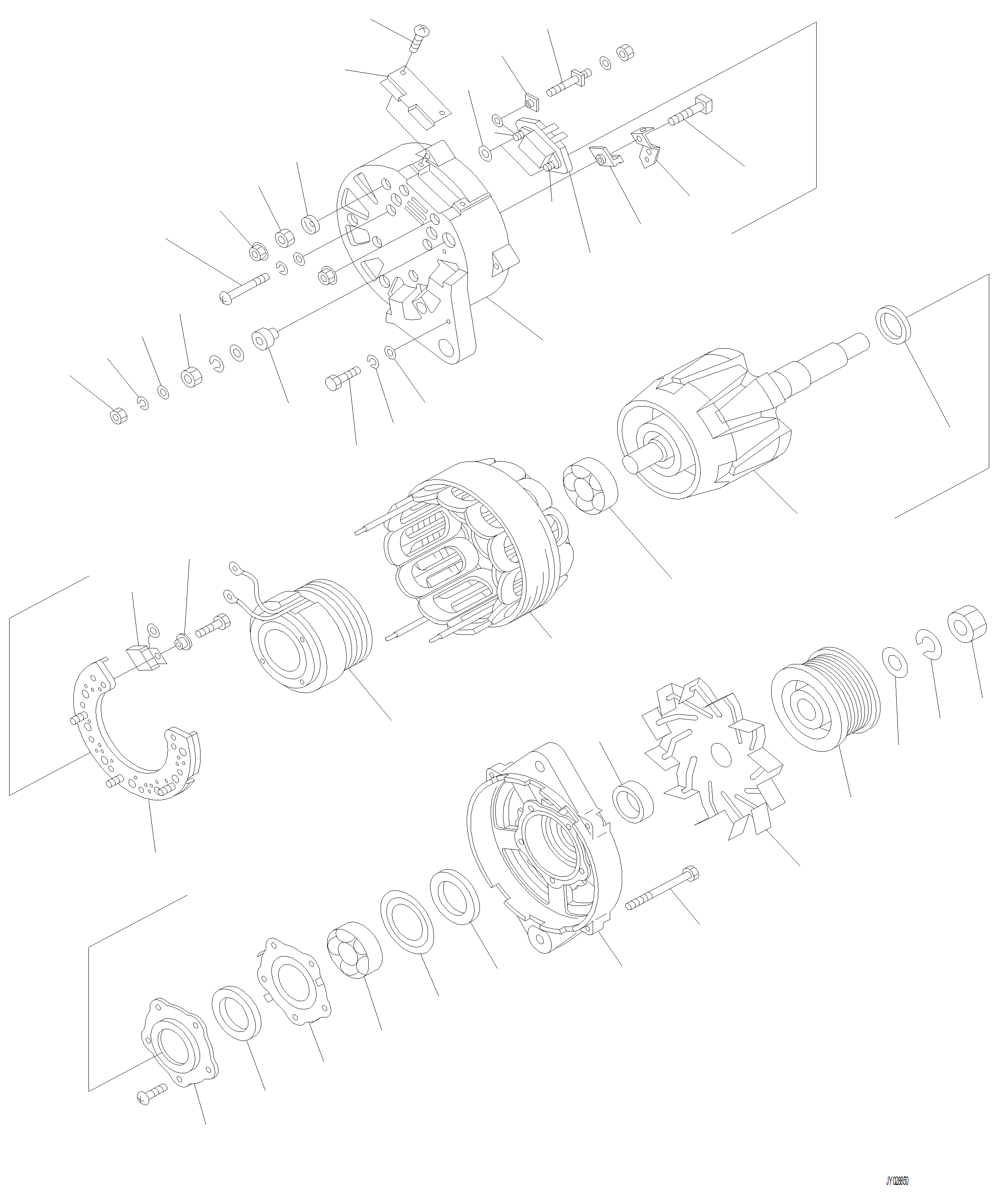Wheel Loaders Komatsu / WA480-8 SN A48001-UP(WA480-8) / A6010-001001 ALTERNATOR CONNECTING PARTS (90AMP.)(A-158 : A6010-001001)