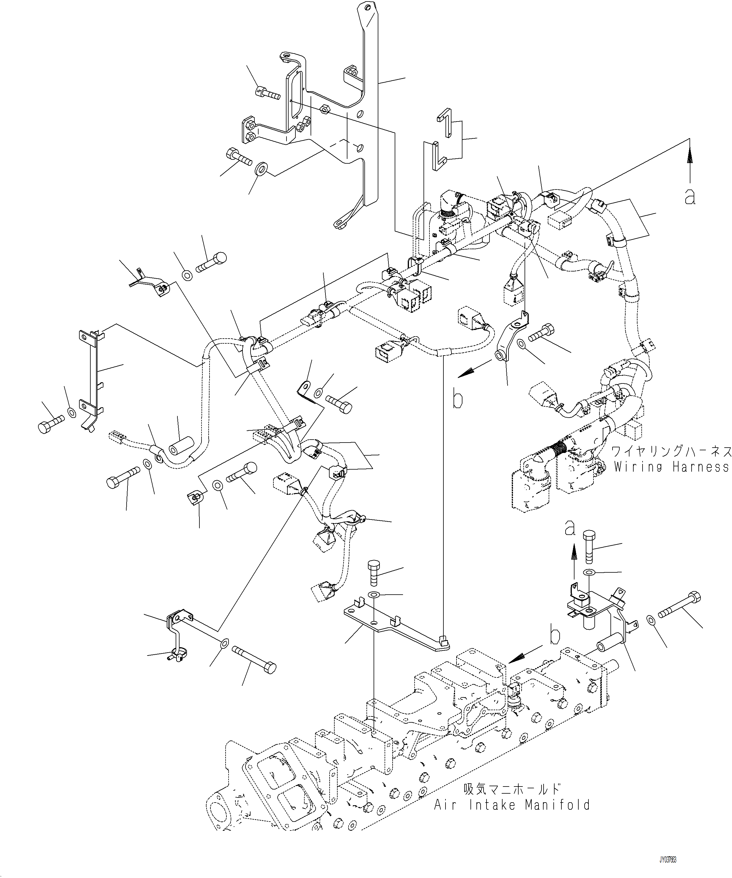 Wheel Loaders Komatsu / WA480-8 SN A48001-UP(WA480-8) / A6810-001002 WIRING HARNESS (2/3)(A-180 : A6810-001002)