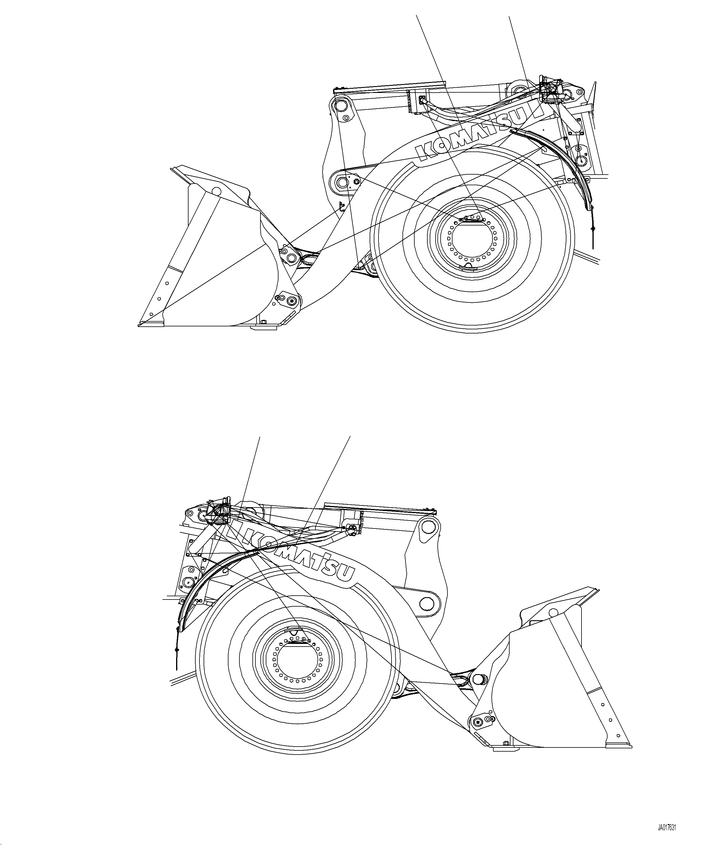 Wheel Loaders Komatsu / WA480-8 SN A48001-UP(WA480-8) / U0100-002003 DECAL BOOM(U-008 : U0100-002003)