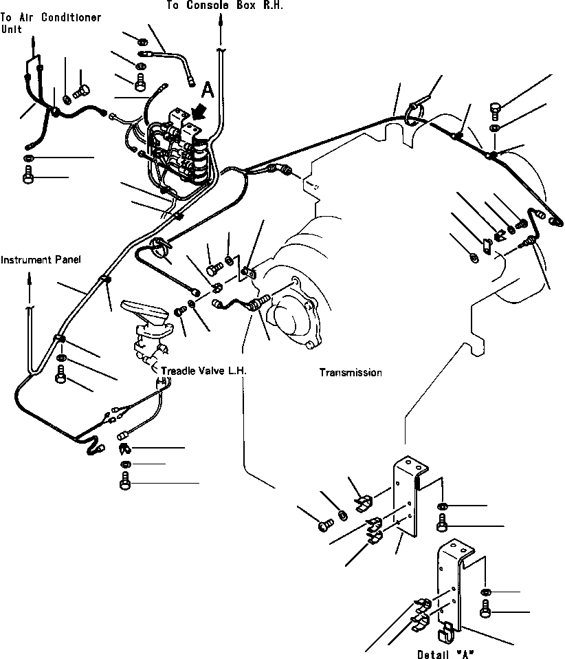Wheel Loaders Komatsu / WA500-1L SUPPLEMENT S/N 10420-UP & A10411-A20853(WA5001SP) / ELECTRICAL SYSTEM (MAIN LINE - FLOOR) (1/2)(01-004 : 08ADW500.002)