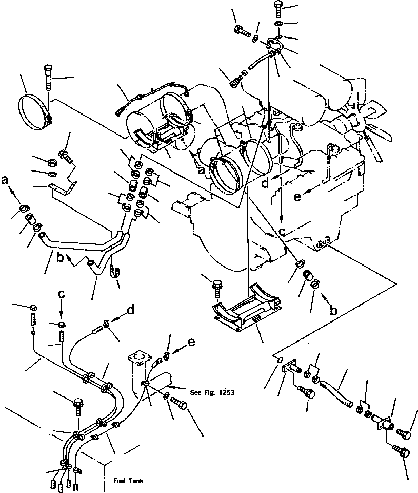 Wheel Loaders Komatsu / WA800-2L S/N A20001-A20019(WA8002L) / FIG NO. 1012 ENGINE RELATED PARTS (1/2)(01-004 : 12ZZW800.001)