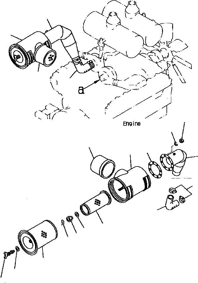 Wheel Loaders Komatsu / WA800-2L S/N A20001-A20019(WA8002L) / FIG NO. 1013 ENGINE RELATED PARTS (2/2)(01-008 : 12ZZW800.002)