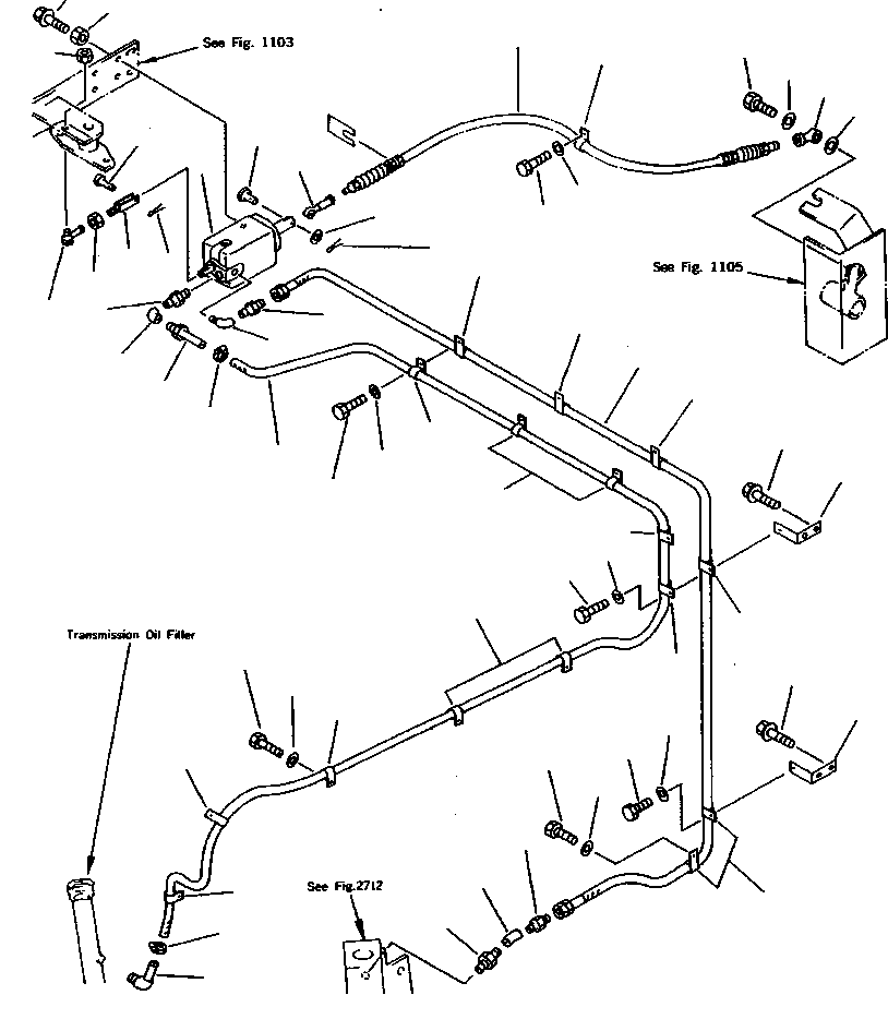 Wheel Loaders Komatsu / WA800-2L S/N A20001-A20019(WA8002L) / FIG NO. 1104 ACCELERATOR PEDAL AND LINKAGE (2/3)(01-016 : 12BVW800.002)