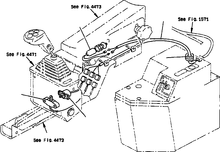 Wheel Loaders Komatsu / WA800-2L S/N A20001-A20019(WA8002L) / FIG NO. 1572 ELECTRICAL SYSTEM FOR JOYSTICK STEERING(01-092 : 08ADW800.009)
