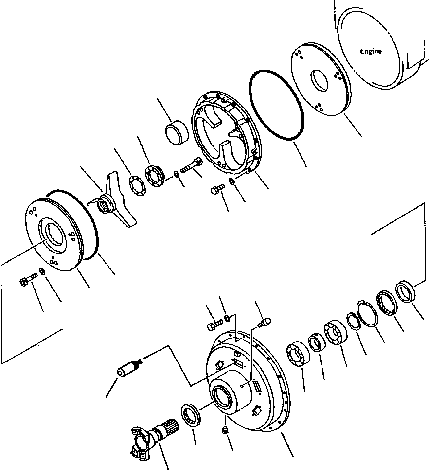 Wheel Loaders Komatsu / WA800-2L S/N A20001-A20019(WA8002L) / FIG NO. 2021B DAMPER(02-006 : 07EZW800.001)