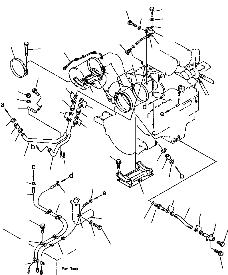 Wheel Loaders Komatsu / WA800-2LC S/N A20020-UP(WA8002LC) / FIG NO. 1012 AIR CLEANER PIPING AND CONNECTIONS(01-004 : 12ZZW800.003)