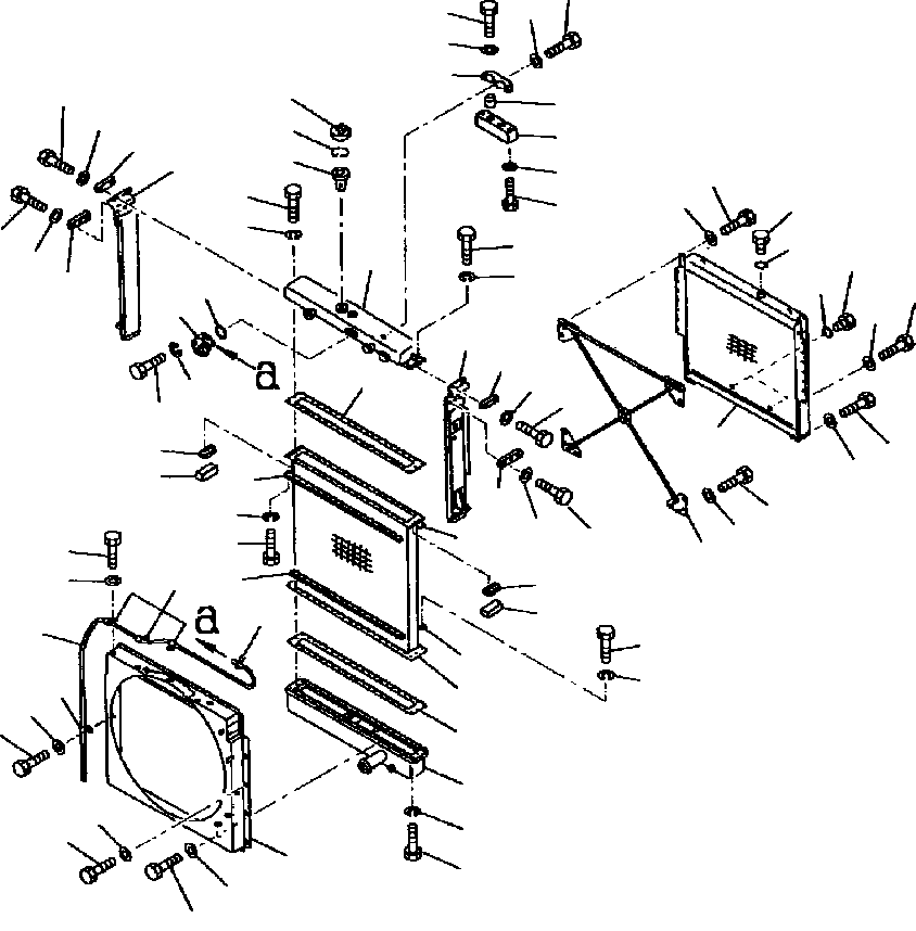 Wheel Loaders Komatsu / WA800-2LC S/N A20020-UP(WA8002LC) / FIG NO. 1202A RADIATOR(01-016 : 06AMW800.001)