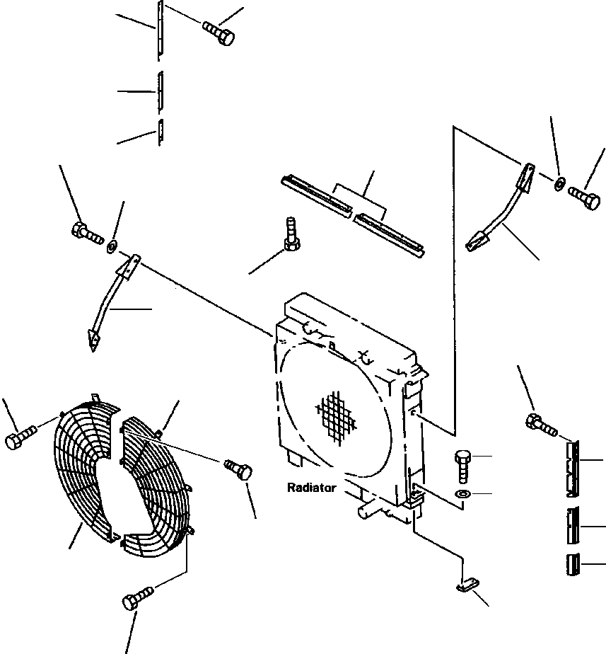 Wheel Loaders Komatsu / WA800-2LC S/N A20020-UP(WA8002LC) / FIG NO. 1203 RADIATOR COVER(01-020 : 06ARW800.003)