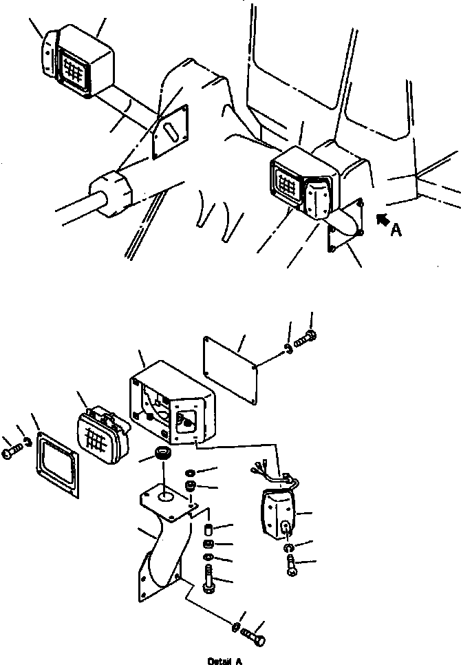 Wheel Loaders Komatsu / WA800-2LC S/N A20020-UP(WA8002LC) / FIG NO. 1505 ELECTRICAL SYSTEM (FRONT LAMP)(01-050 : 08BHW800.001)