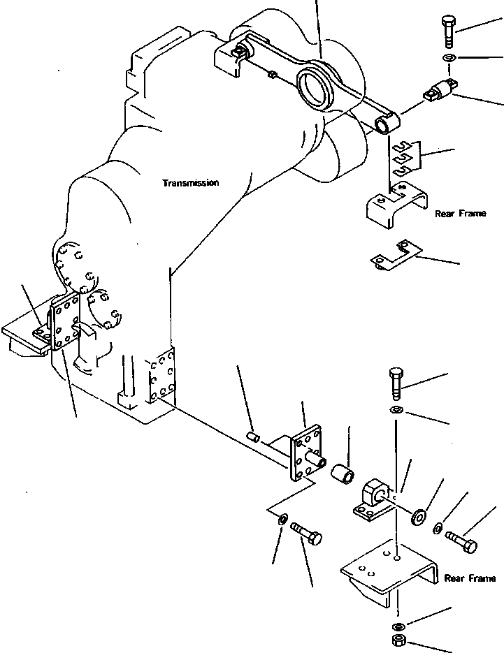 Wheel Loaders Komatsu / WA800-2LC S/N A20020-UP(WA8002LC) / FIG NO. 2051 TORQFLOW MOUNTING PARTS(02-008 : 07CDW800.001)