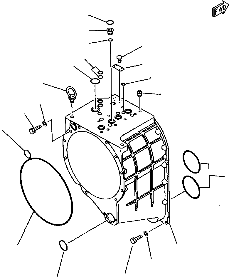Wheel Loaders Komatsu / WA800-2LC S/N A20020-UP(WA8002LC) / FIG NO. 2501 TRANSMISSION CASE(02-020 : 07DZW800.001)