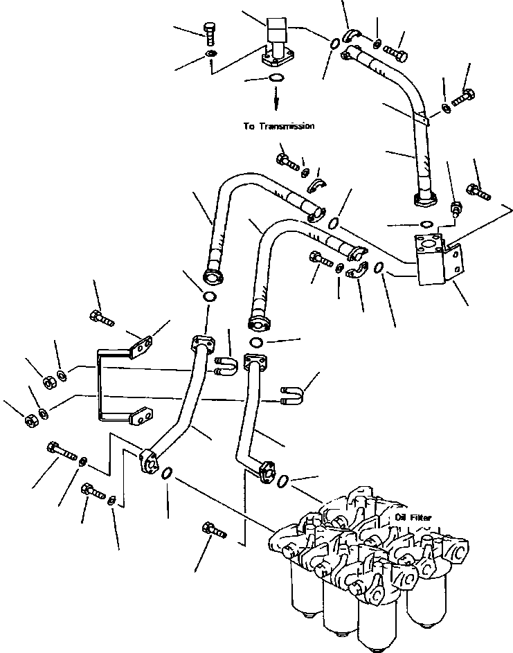 Wheel Loaders Komatsu / WA800-2LC S/N A20020-UP(WA8002LC) / FIG NO. 2712 TRANSMISSION PIPING (2/3)(02-064 : 07BMW800.004)