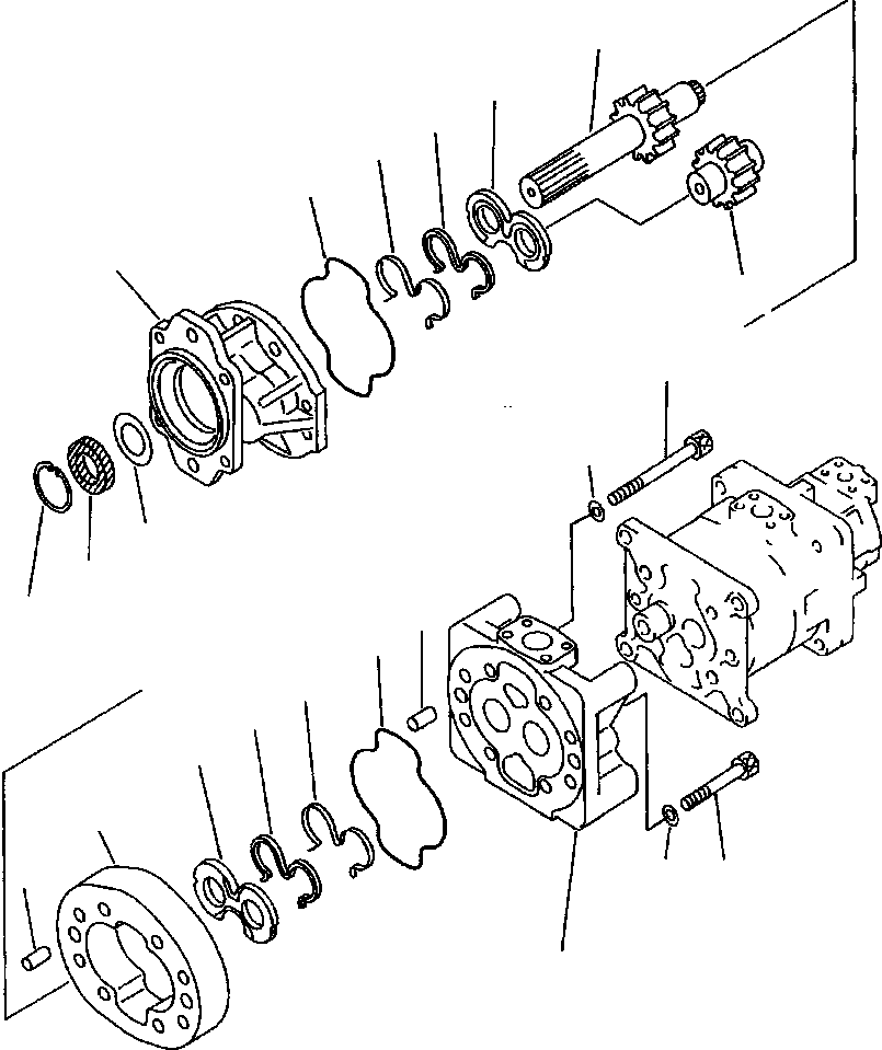 Wheel Loaders Komatsu / WA800-2LC S/N A20020-UP(WA8002LC) / FIG NO. 6045 TORQUE CONVERTER AND P. O. C. PUMP (1/3)(06-060 : 10AVW800.021)