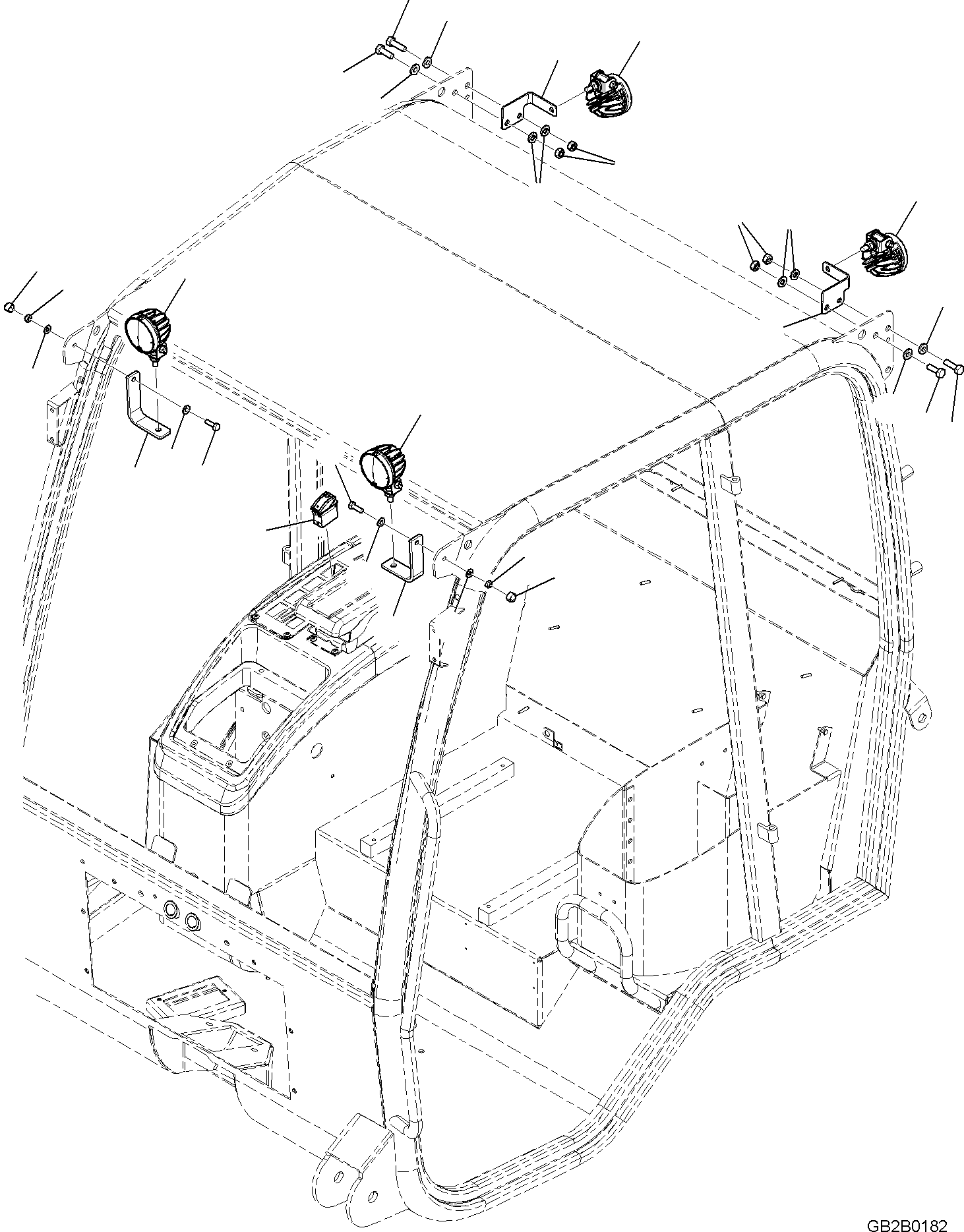 Wheel Loaders Komatsu / WA80M-8E0 S/N H81051 - UP(WA80M8E0) / WORK LAMPS, WORK LAMPS, LED(E4310-002001 : E4310-002001)