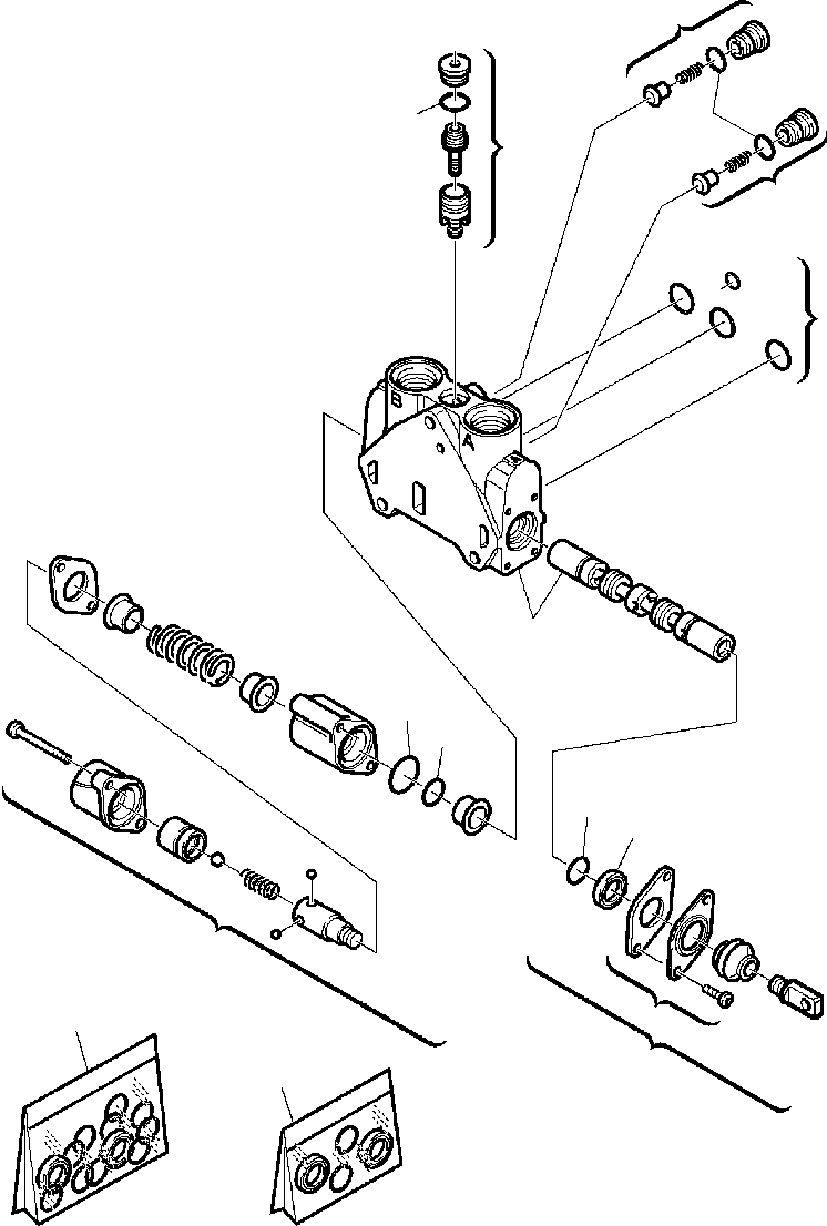 Backhoeloaders Komatsu / WB140PS-2N S/N A40001-A40033(WB140P2N) / FIG. H6210-01A0 SHOVEL CONTROL VALVE - SHOVEL SECTION LIFT(H-020 : H6210-01A0)