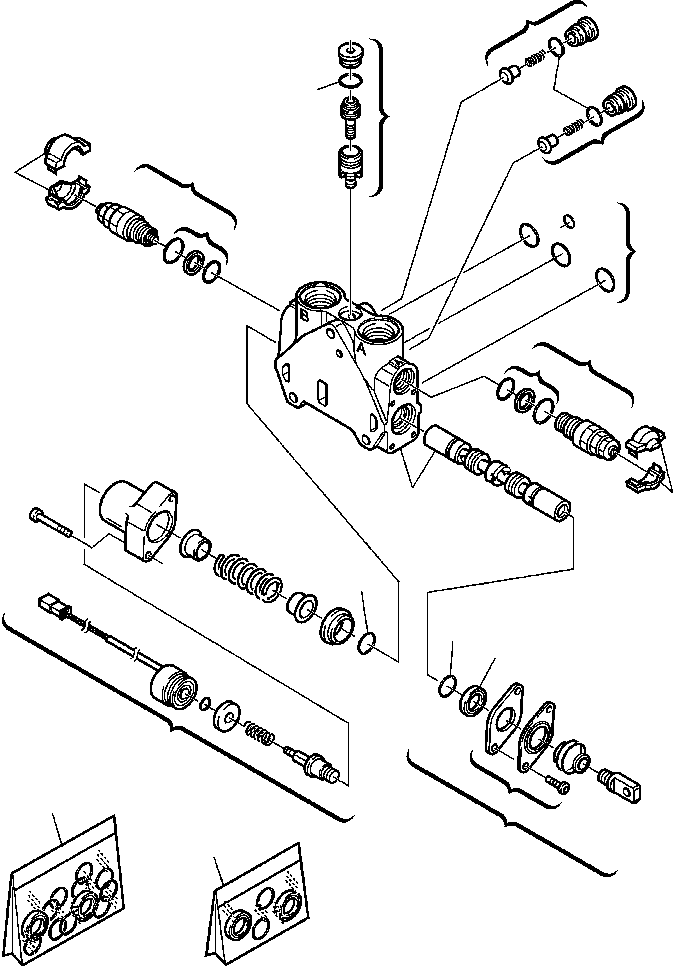 Backhoeloaders Komatsu / WB140PS-2N S/N A40001-A40033(WB140P2N) / FIG. H6215-01A0 SHOVEL CONTROL VALVE - SHOVEL DUMP SECTION(H-022 : H6215-01A0)