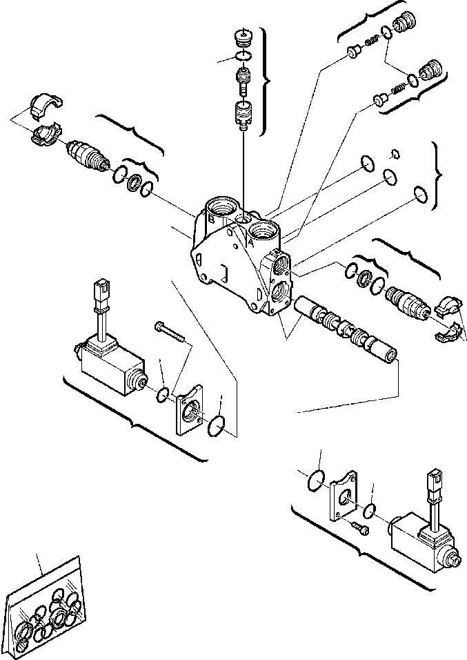 Backhoeloaders Komatsu / WB140PS-2N S/N A40001-A40033(WB140P2N) / FIG. H6280-01A0 SHOVEL CONTROL VALVE (FOR BUCKET 4 IN 1)(H-032 : H6280-01A0)