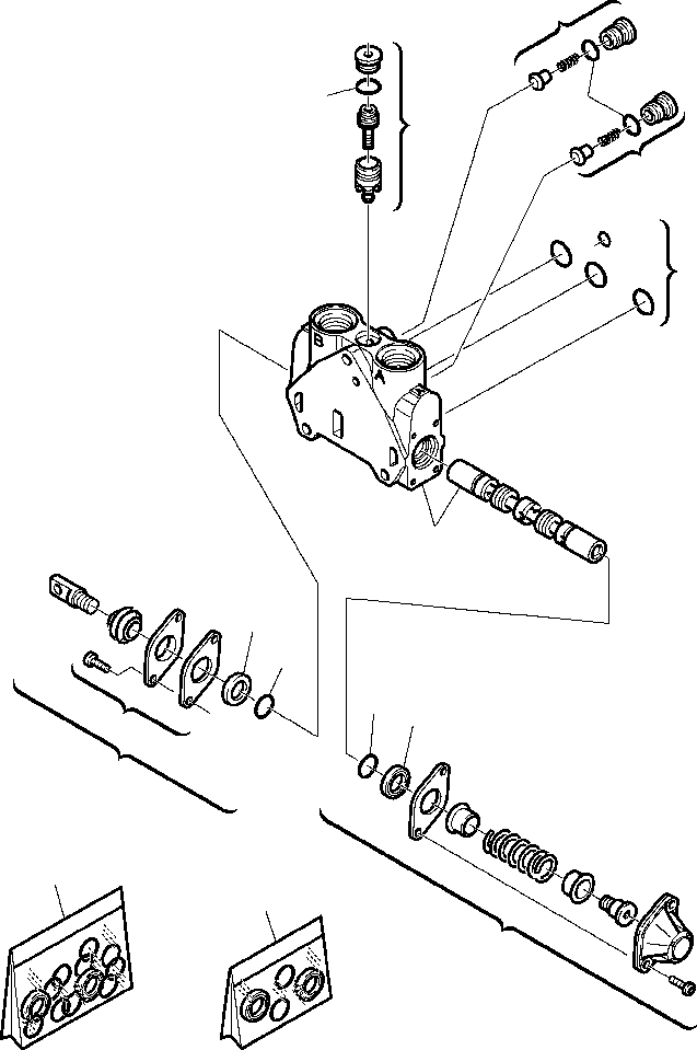 Backhoeloaders Komatsu / WB140PS-2N S/N A40001-A40033(WB140P2N) / FIG. H6310-01A0 BACKHOE CONTROL VALVE - OUTRIGGER CONTROL(H-042 : H6310-01A0)