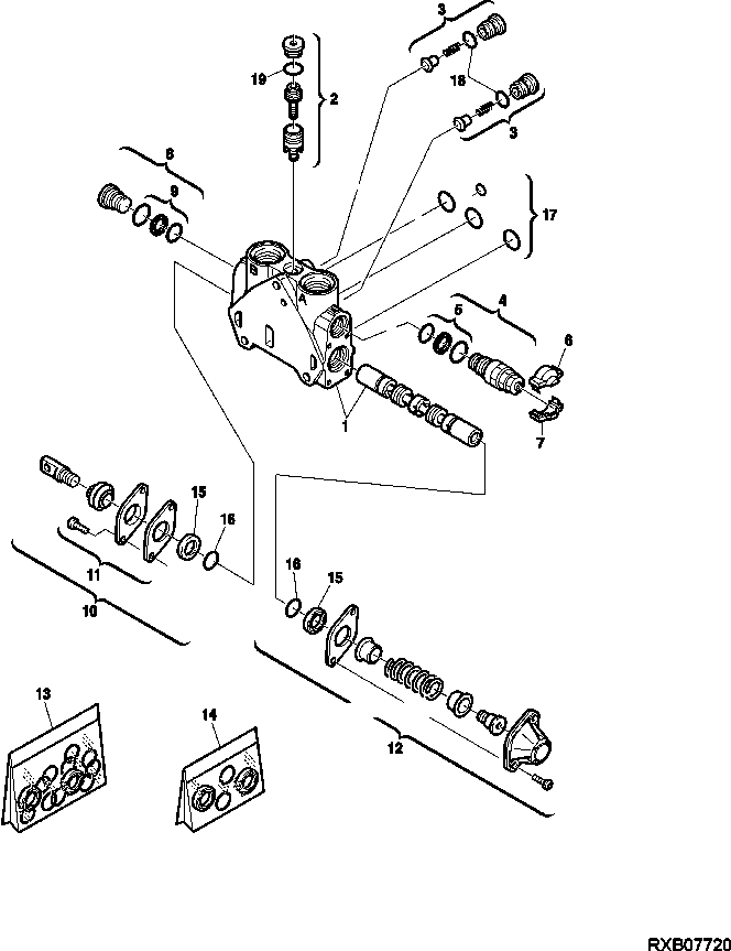 Backhoeloaders Komatsu / WB140PS-2N S/N A40001-A40033(WB140P2N) / FIG. H6345-01A0 BACKHOE CONTROL VALVE - HAMMER CONTROL SECTION(H-052 : H6345-01A0)