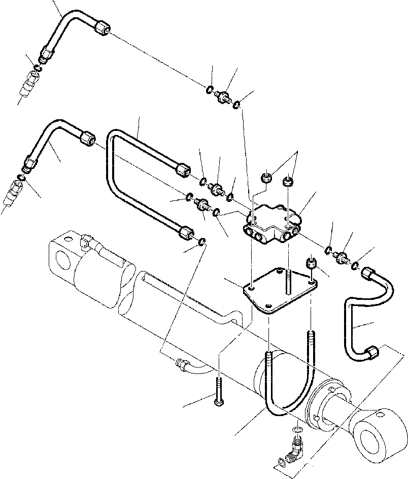 Backhoeloaders Komatsu / WB140PS-2N S/N A40001-A40033(WB140P2N) / FIG. H6725-01A0 HYDRAULIC PIPING - BOOM CYLINDER LINE SAFETY VALVE(H-108 : H6725-01A0)