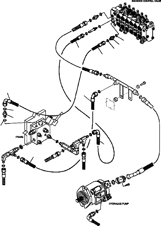 Backhoeloaders Komatsu / WB140PS-2N S/N A40001-A40033(WB140P2N) / FIG. H6975-02A0 HYDRAULIC PIPING - HAND - HAMMER HOSES AND UNIONS(H-156 : H6975-02A0)