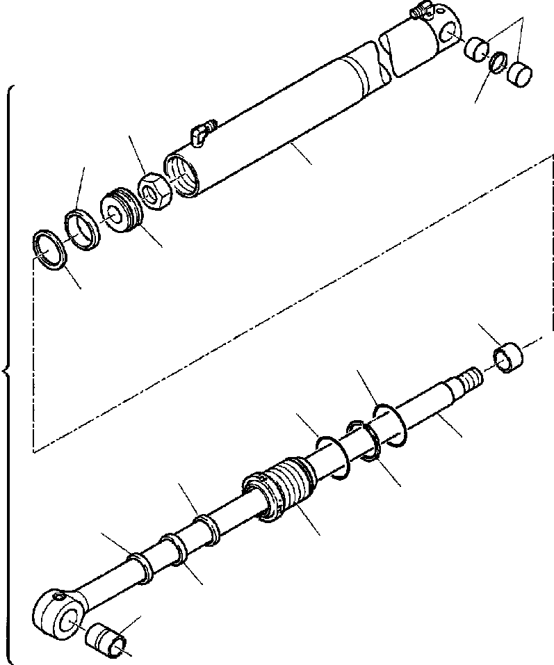 Backhoeloaders Komatsu / WB140PS-2N S/N A40001-A40033(WB140P2N) / FIG. H7310-02A0 ARM CYLINDER(H-178 : H7310-02A0)