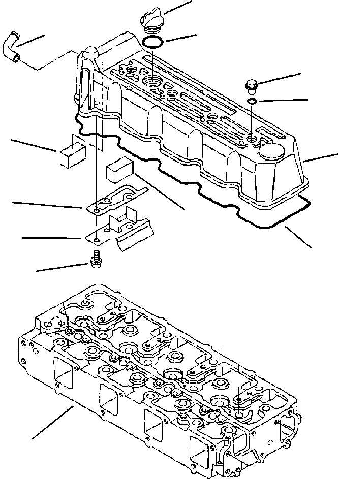 Komatsu parts book diagram for WB140PS-2N S/N A40034-UP: FIG. A0101-01A0  ENGINE - VALVE COVER