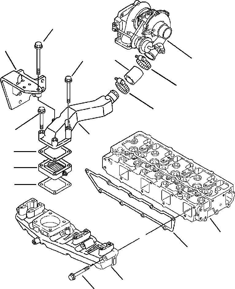 Komatsu parts book diagram for WB140PS-2N S/N A40034-UP: FIG. A0105-01A0  ENGINE - INTAKE MANIFOLD