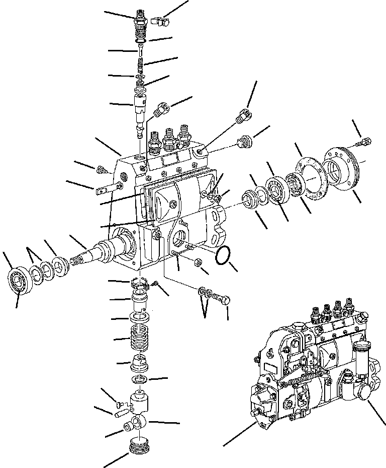 Komatsu parts book diagram for WB140PS-2N S/N A40034-UP: FIG. A0133-01A0  ENGINE - FUEL INJECTION PUMP